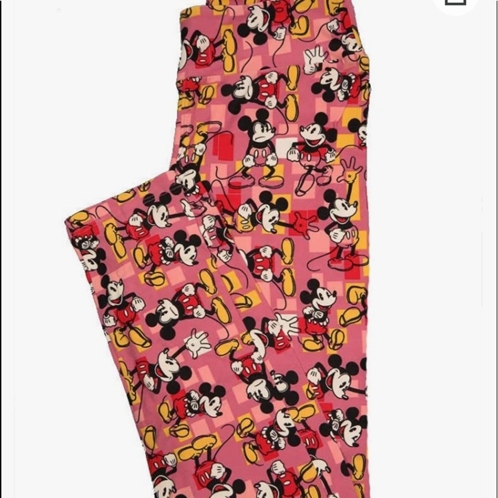 LuLaRoe Disney Micky Mouse Leggings Tall & Curvy Size 12-18 Woman’s